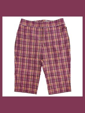 Plaid Capri Golf Pants by Tail White Label Activewear Purple/Orange Women's 14